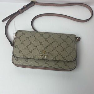 Nine West Beige Patterned Crossbody Bag
